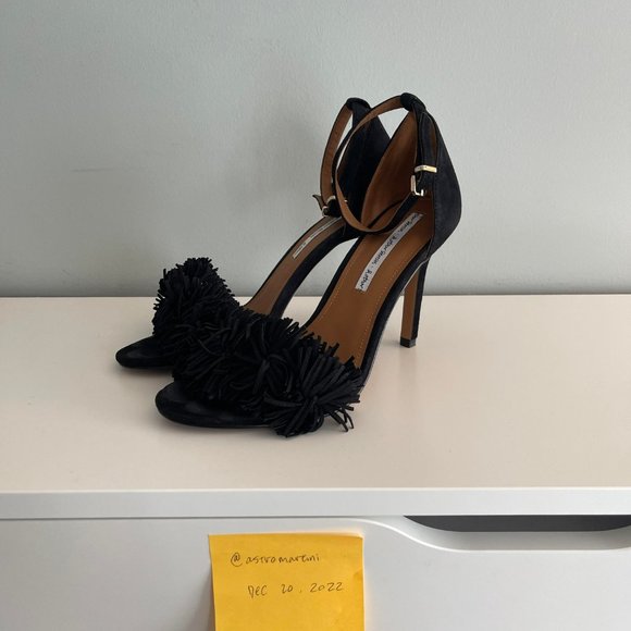 & Other Stories Tassle Pumps in Black Suede - Picture 3 of 8